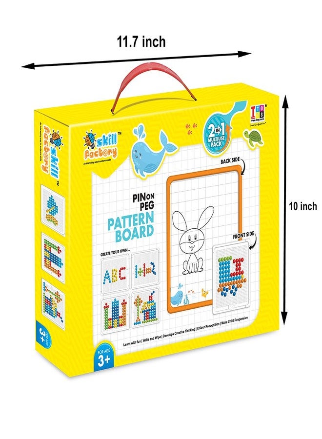 itoys 2 in 1 Educational Learning Board with Multicolor Pins to Create Pattern On Peg Board - Image 5